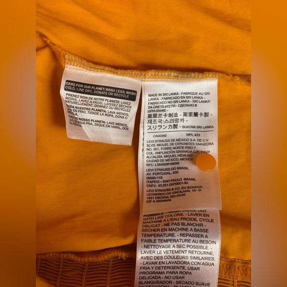 Levi’s Junie Mutton Sleeve Cotton Blend Blouse In Old Gold Size X-LARGE - Picture 10 of 11